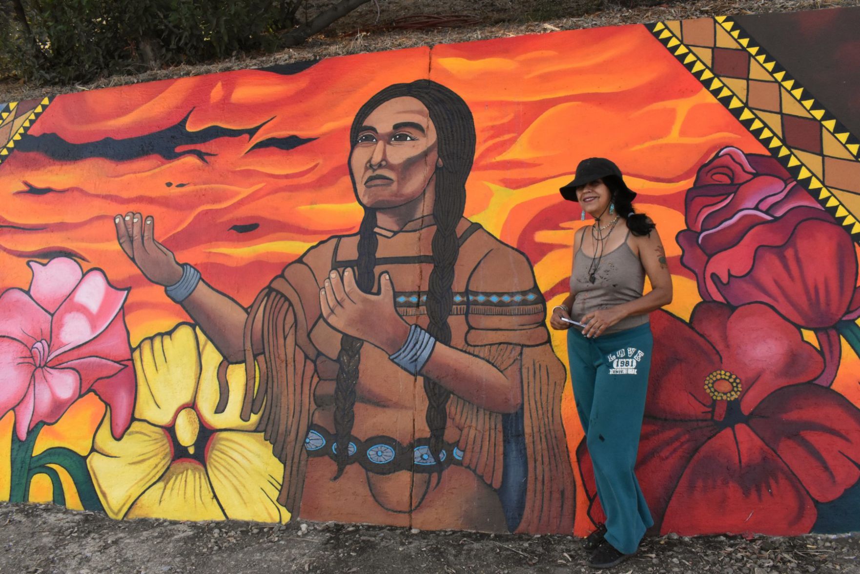 Southwest Museum Mural restoration with pola lopez photo by nathan solis 10-1-2019 3-01-03 PM.JPG